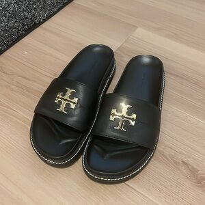 Tory Burch leather slides